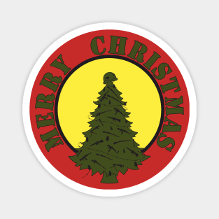 Military Christmas tree wishes everyone a Merry Christmas! Magnet